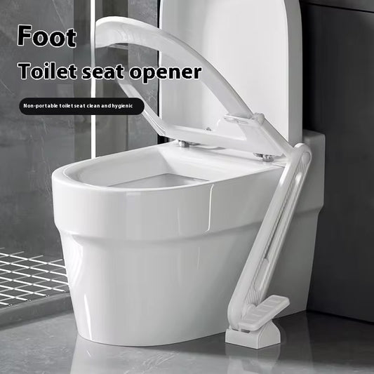 Toilet Lid Lifter by Foot Never Touch with Hand Clean Easy Installation ABS Strong With Self Installations Kit