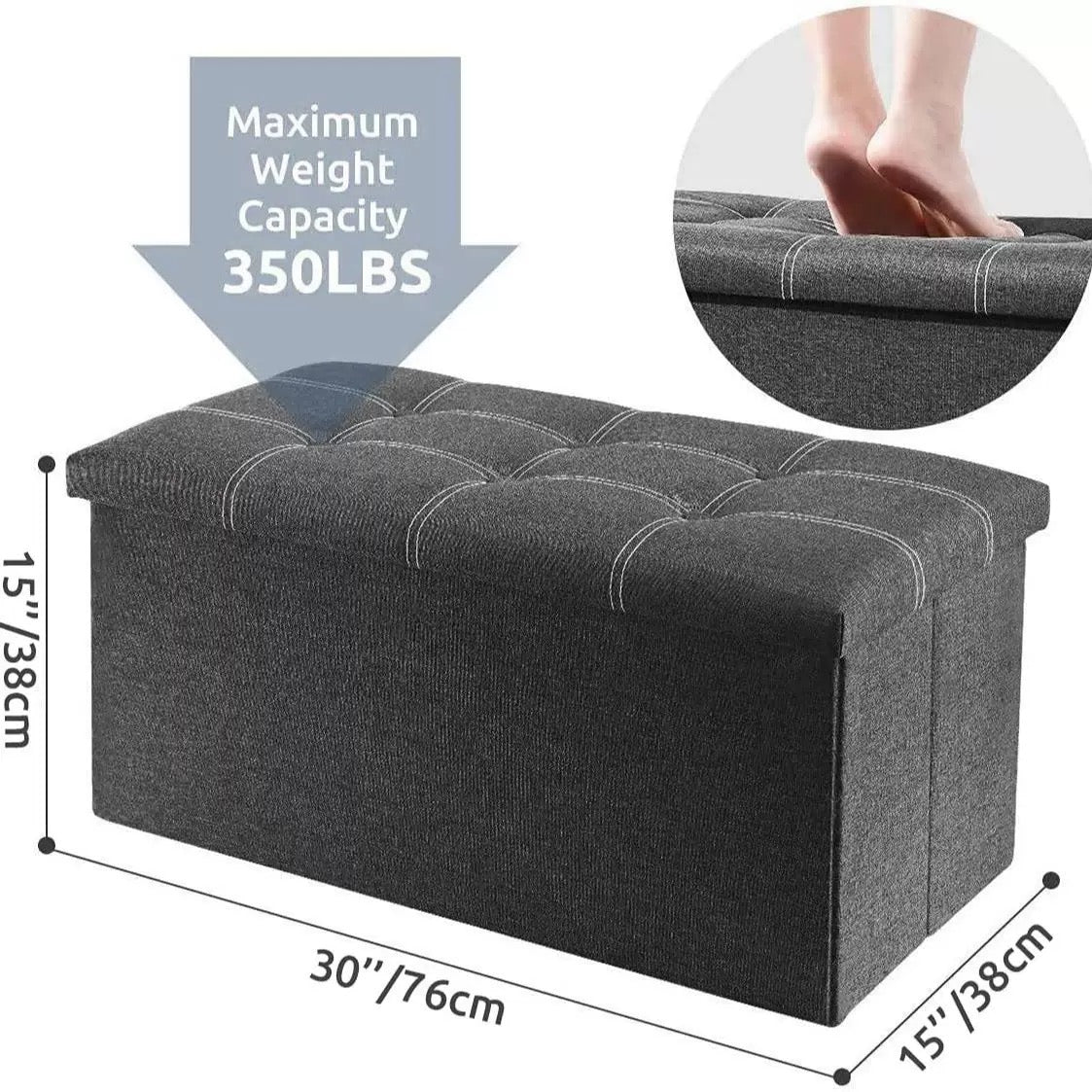 2-in-1 Storage Bench – Hidden Ottoman Chest | Shoe Bench for Home | स्टोरेज बेन्च नेपाल