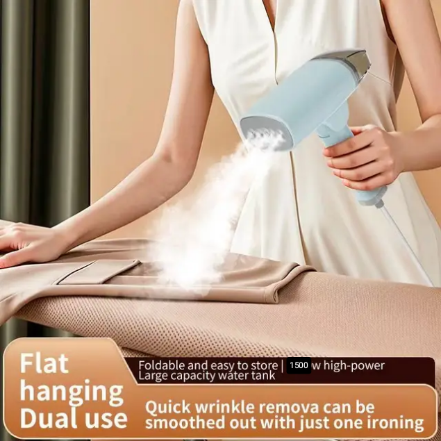 Tobi Handheld 1500W Garment Steamer – Fast-Heat, Wrinkle-Free Fabric Care for Home & Travel