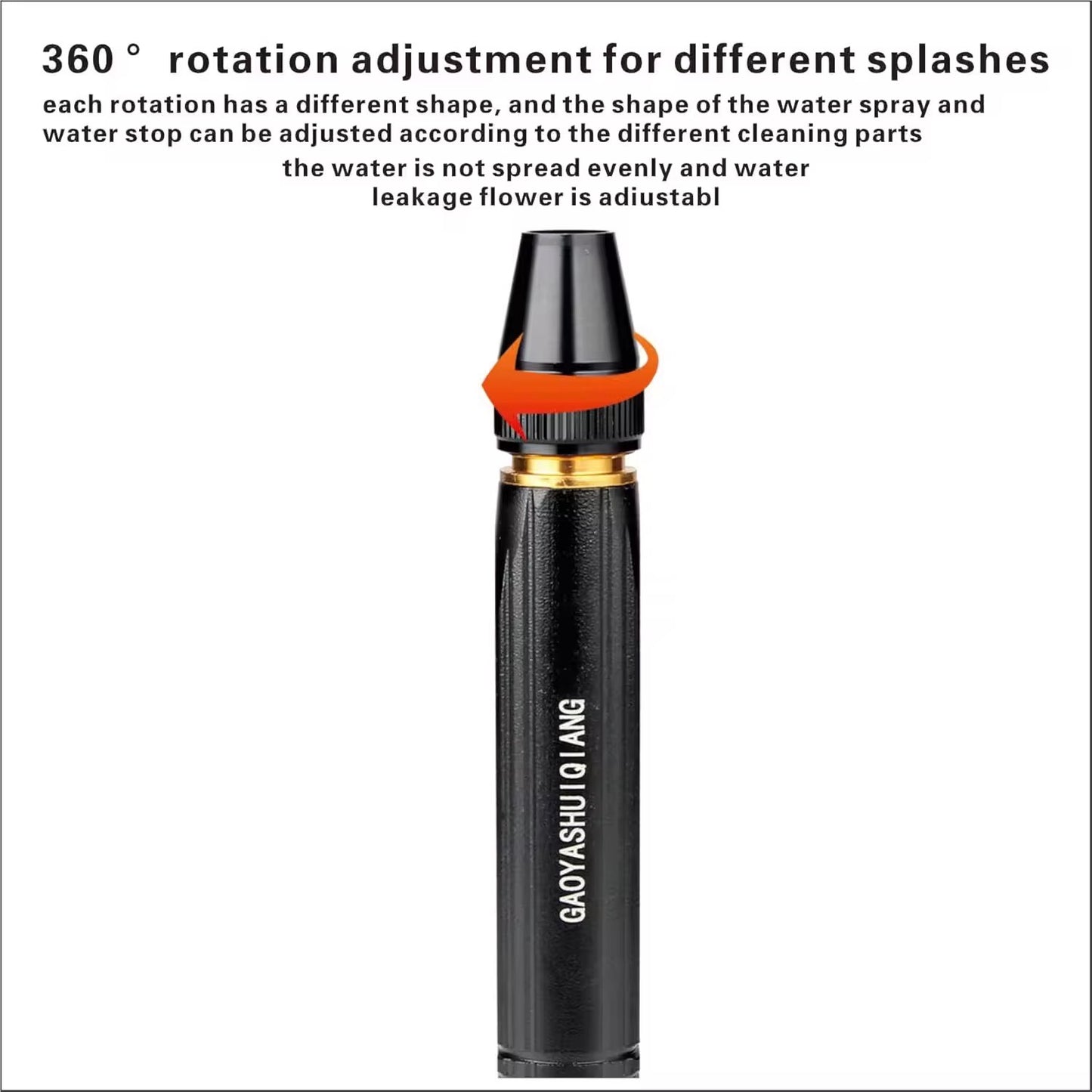 Pressure Washer Hose Nozzle Full Metal Original Factory Direct Since 2021 Adjustable CarWash Water Gun High Pressure Sprinkle Connector Garden Hose Sprinkle Spray Nozzle For Car Washer Bike Cleaning Tool