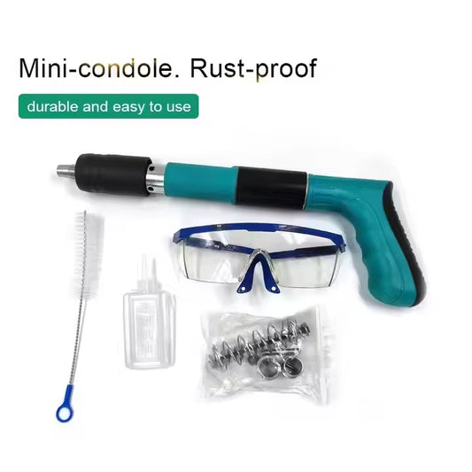 Nail Tool With 100pcs Nails Adjustable Manual Air Stapler Steel Concrete Riveting Tool For Wall Fastening Wire Slotting