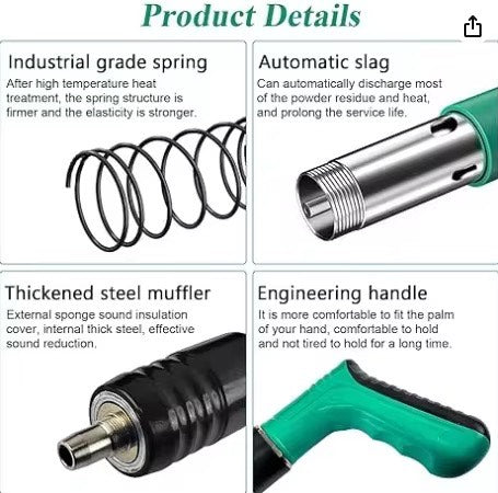 Nail Tool With 100pcs Nails Adjustable Manual Air Stapler Steel Concrete Riveting Tool For Wall Fastening Wire Slotting