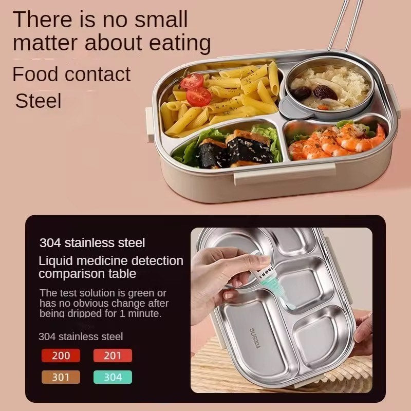 Leakproof Portable High Quality with Large Capacity Lunch Case Food Container Stainless Steel Bento Lunch Box With Cutlery Thermal Bag