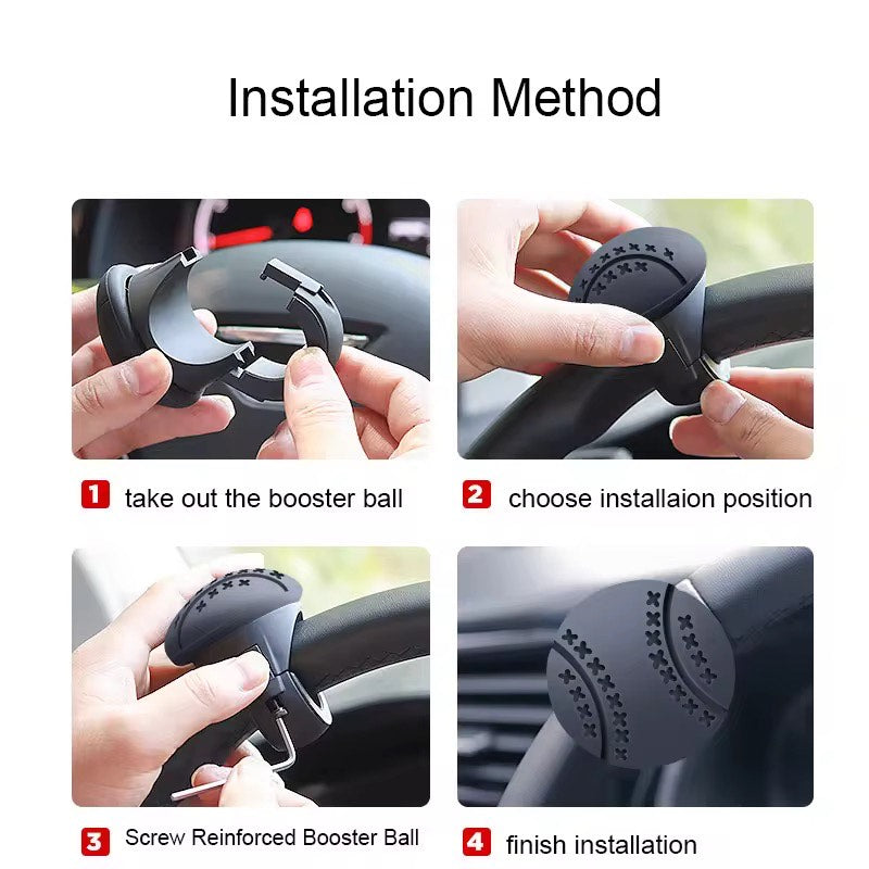 Portable Silicone Multifuntional 360 Degree Rotation Turning Car Steering Wheel Ball Spinner Booster