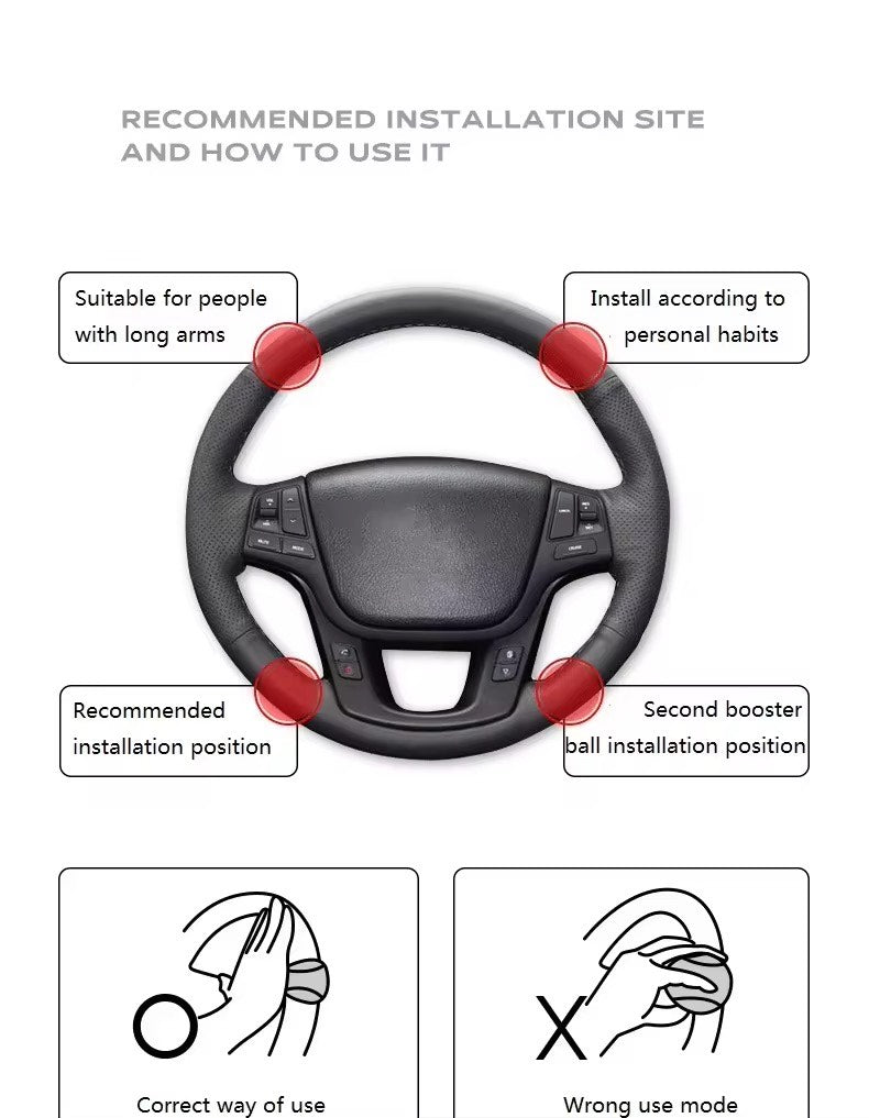 Portable Silicone Multifuntional 360 Degree Rotation Turning Car Steering Wheel Ball Spinner Booster