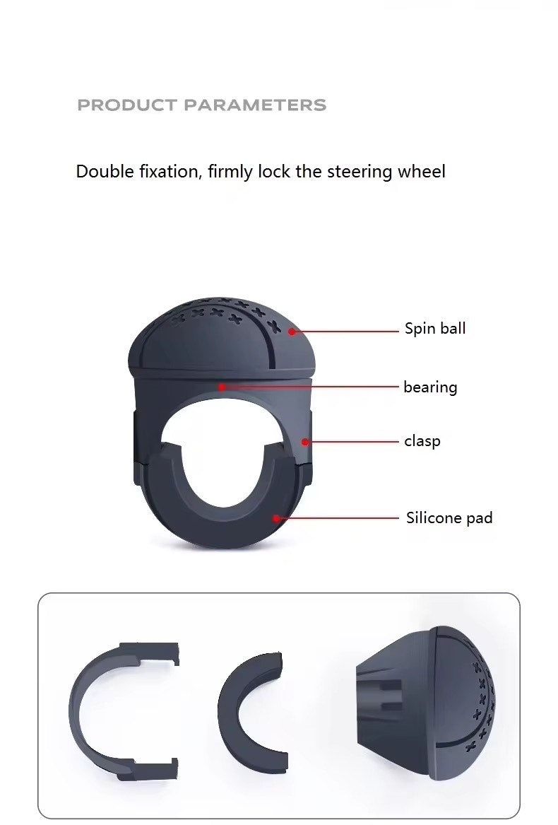 Portable Silicone Multifuntional 360 Degree Rotation Turning Car Steering Wheel Ball Spinner Booster