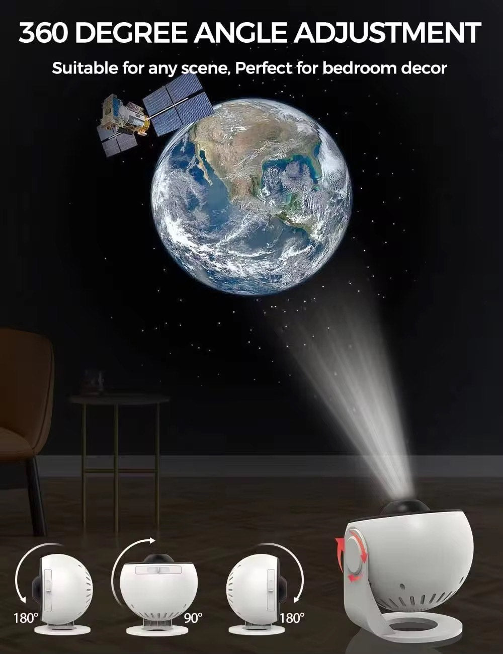 12 Constellation Modes in 1 Rotating Nebula Projector Bedroom Decor LED Star Galaxy Night Sky Ceiling decoration Light