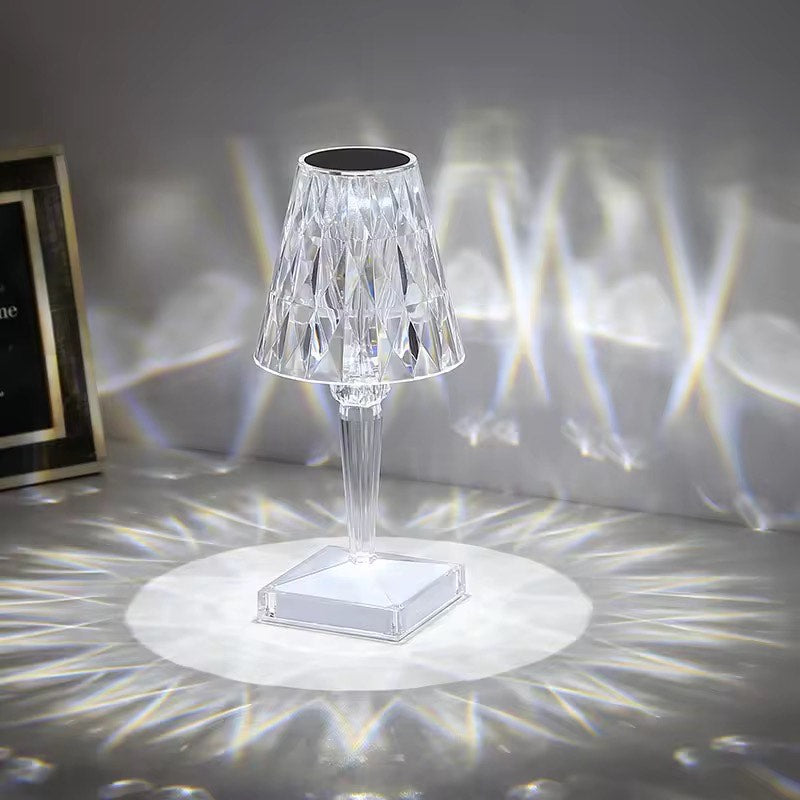 Transparent Acrylic Simulated Wire Controlled Glass Atmosphere LED electronic Night Light Table Lamp Candle Light Projection