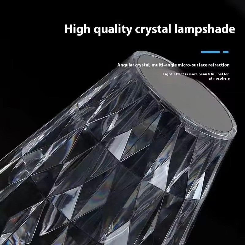 Transparent Acrylic Simulated Wire Controlled Glass Atmosphere LED electronic Night Light Table Lamp Candle Light Projection