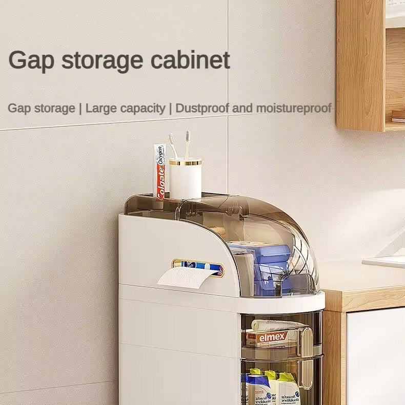 Multilayer Luxury Storage Rack Sandwich cabinet with Crevice Drawers for Bathroom Bedroom Makeup Living Room Organizer