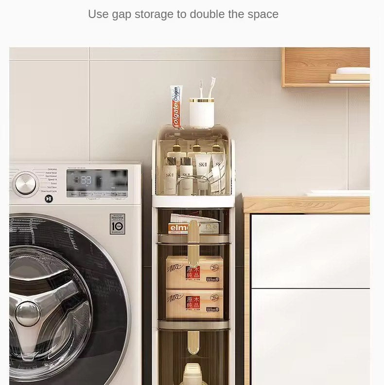Multilayer Luxury Storage Rack Sandwich cabinet with Crevice Drawers for Bathroom Bedroom Makeup Living Room Organizer