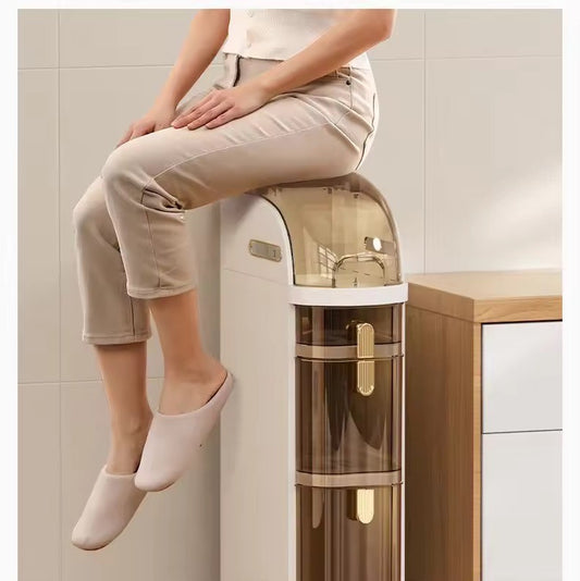Multilayer Luxury Storage Rack Sandwich cabinet with Crevice Drawers for Bathroom Bedroom Makeup Living Room Organizer