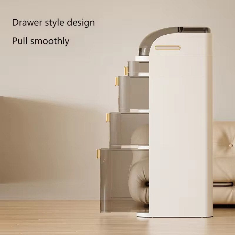 Multilayer Luxury Storage Rack Sandwich cabinet with Crevice Drawers for Bathroom Bedroom Makeup Living Room Organizer