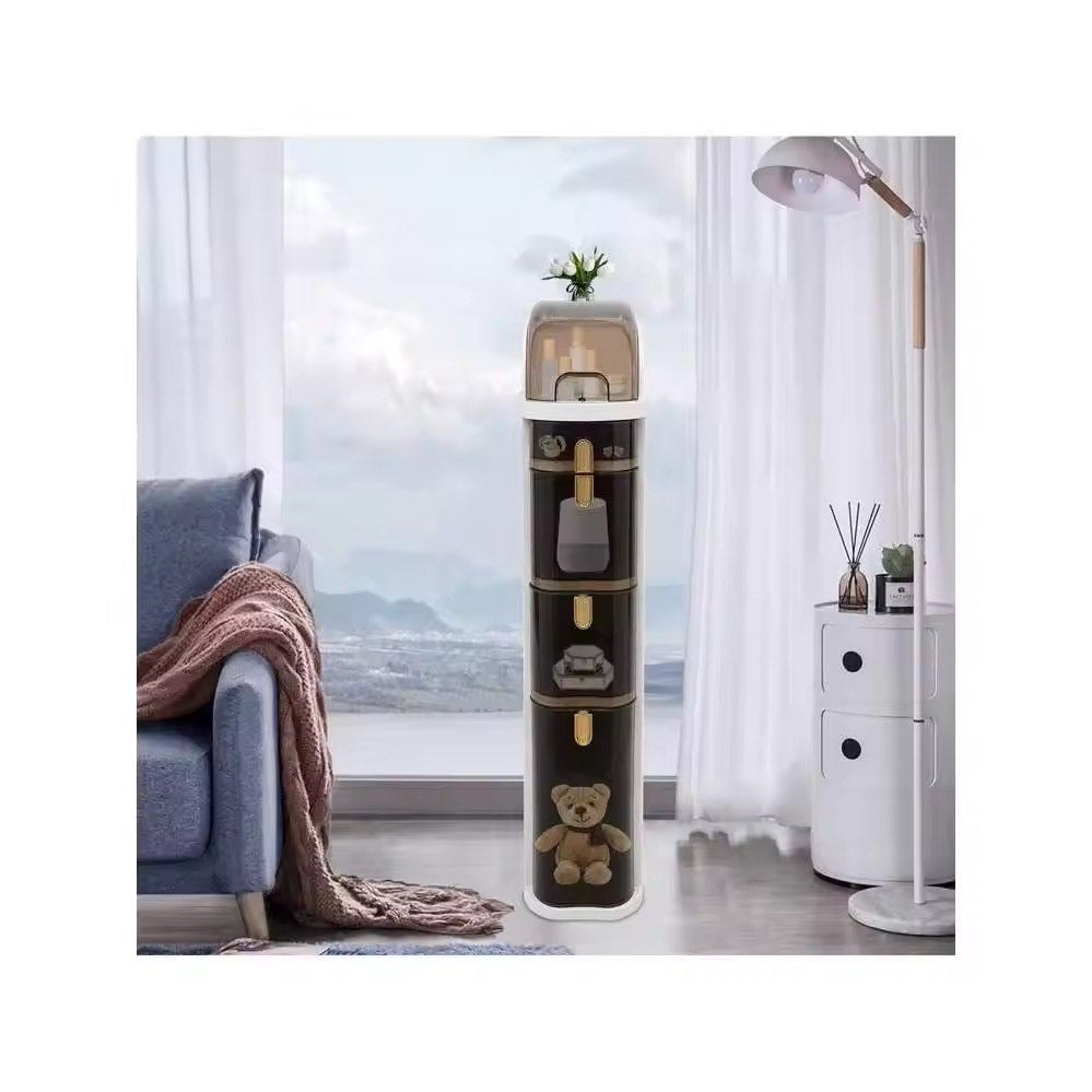 Multilayer Luxury Storage Rack Sandwich cabinet with Crevice Drawers for Bathroom Bedroom Makeup Living Room Organizer