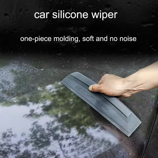 Portable Gentle Silicone Wipe Blade : Noise-Free and Scratch - Resistant Car Wash Scraper
