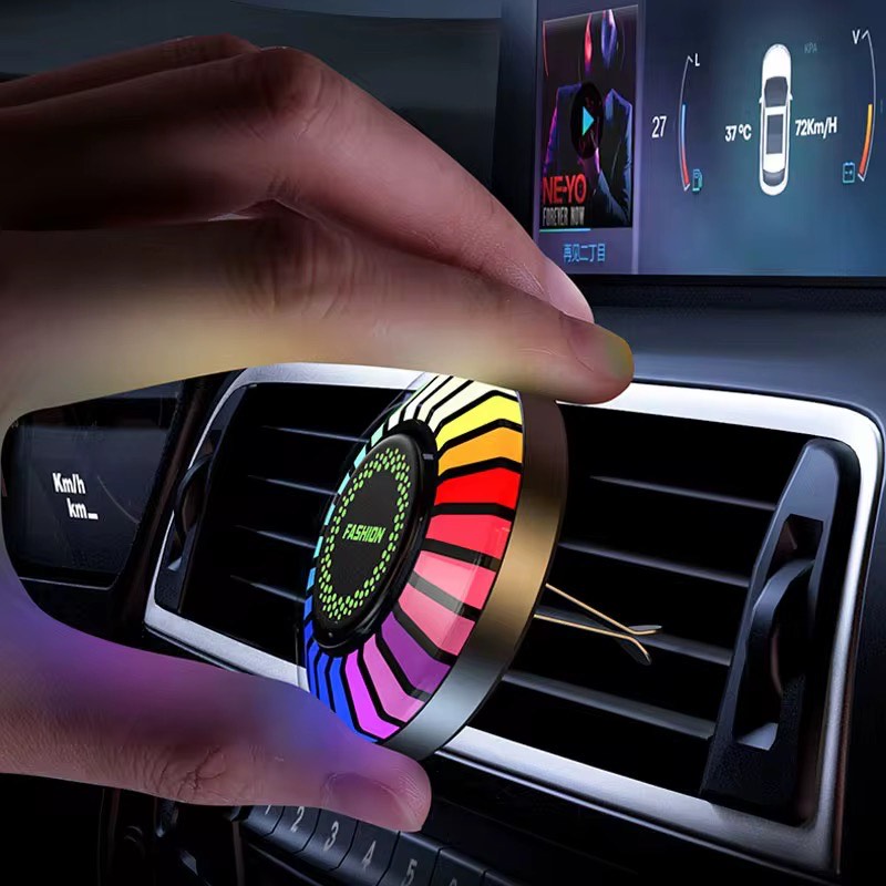 Car Aromatherapy Aroma Desktop Music Atmosphere Lamp Color Changing RGB Rhythm Light Perfume Light Fragrance Light Voice-Controlled Music