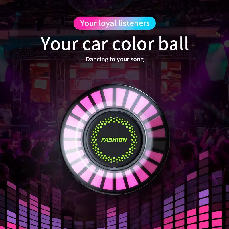 Car Aromatherapy Aroma Desktop Music Atmosphere Lamp Color Changing RGB Rhythm Light Perfume Light Fragrance Light Voice-Controlled Music