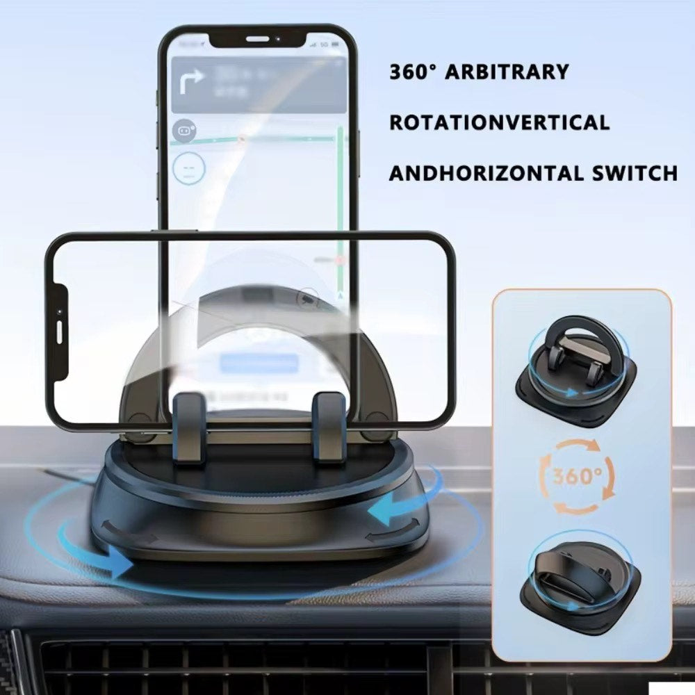 360 degree Rotating Car Anti-Slip Mat Universal Dashboard Navigation Bracket Charger Combination Phone Holder