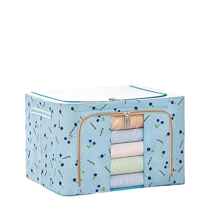 66 L Wardrobe Foldable Clothes Storage Organizer Bag Large Capacity Waterproof Cloth Steel Frame Cube Storage Box