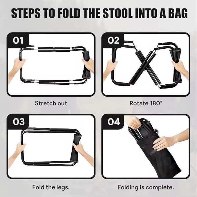 High Qyality Light Weight Portable Folding Stool/Camping Stool/Fishing BBQ Mazar Hiking Gardening And Beach With Carry Bag Pocket Chair