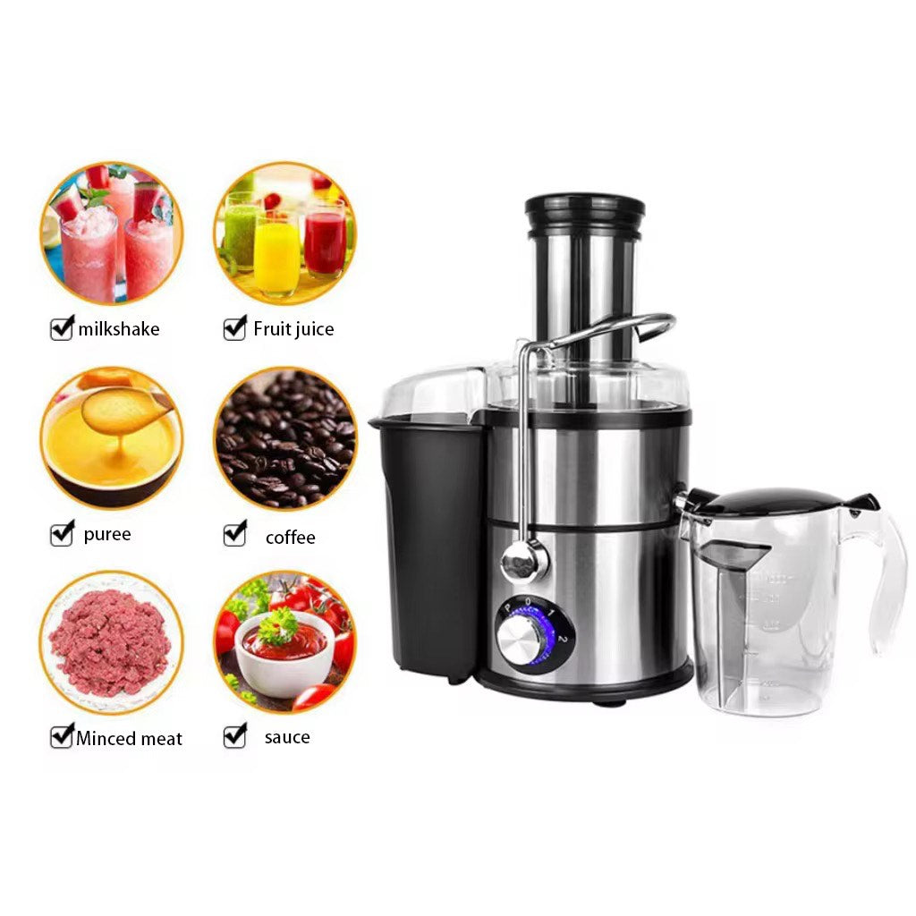 4-in-1 Multifunctional Stainless Steel Electric Juicer, Blender, Grinder & Mixer – High-Capacity Household Powerhouse