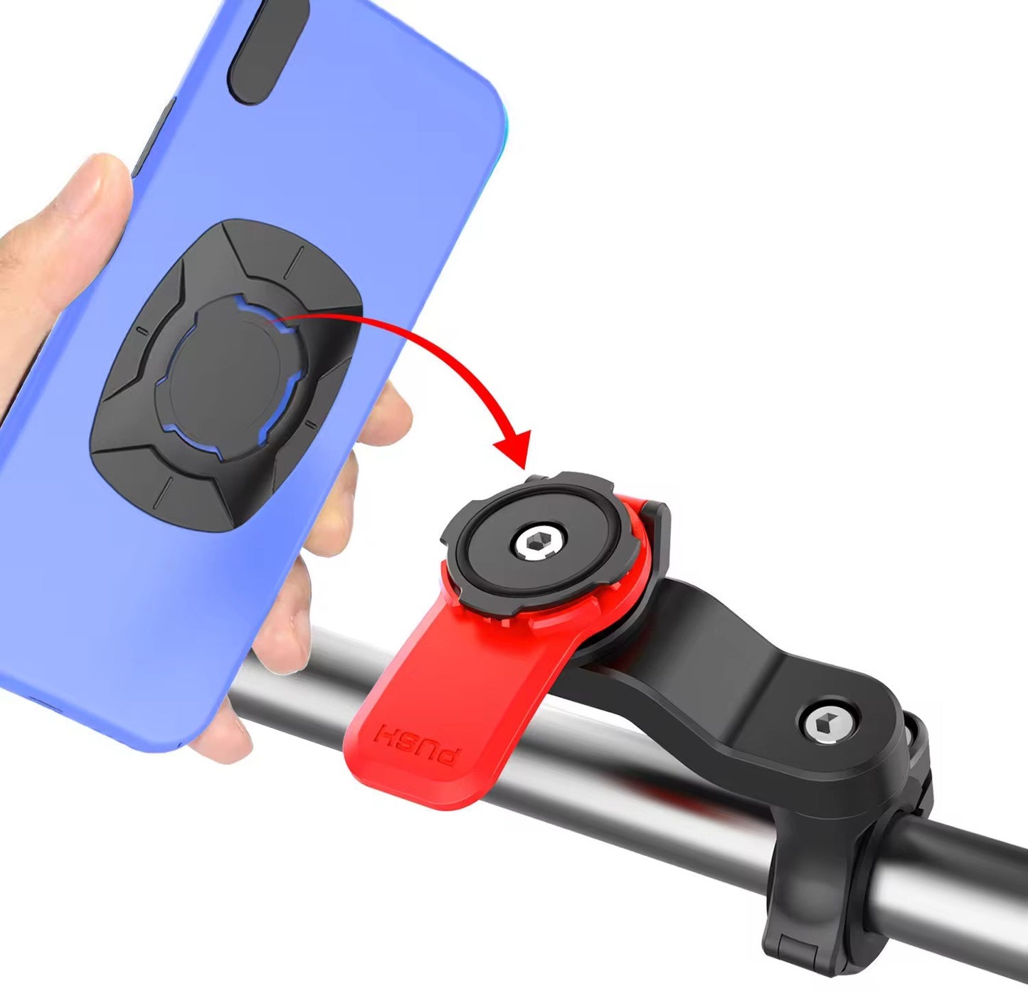 Quick Disassembly Bicycle Phone Holder Safety Riding Motorcycle Cradle Mobile Phone Mount Handlebar Flexible with Vibration Damper with Strong Paste Adapter