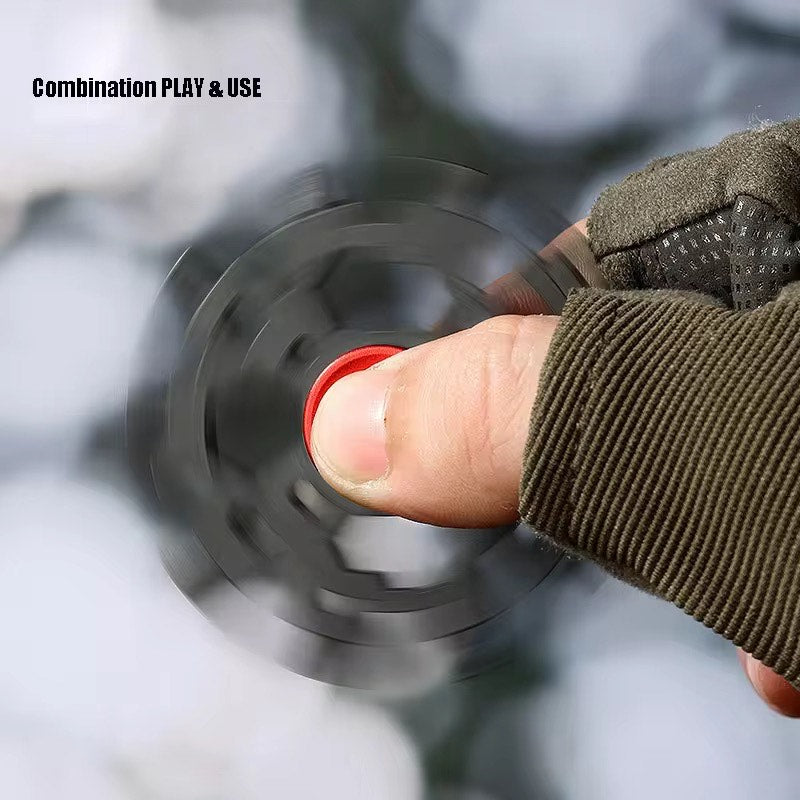 Pocket-Sized 23-in-1 Snowflake Tool with Fidget Spinner – Multi-Use Gear for Travel, Emergency Kits, and On-the-Go Fixes