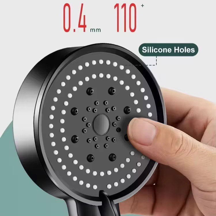 High Pressure Shower Head PP-Cotton Filter Purify Water One-Key Pause SPA Massage 5 Spray Settings Showerhead Bath Accessories