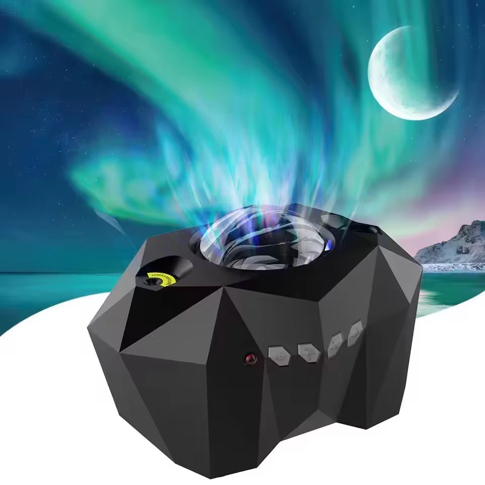 Romantic Aurora Moon Star Projection Lamp Design Lamp Remote Control Music Projector Night Light