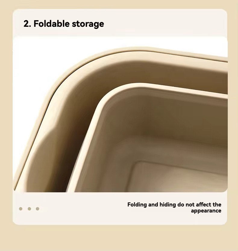 Multifunctional Outdoor Hiking Camping Folding Wash Basin Storage Foldable Collapsible Picnic Desk Basket With Lid and Tray Table