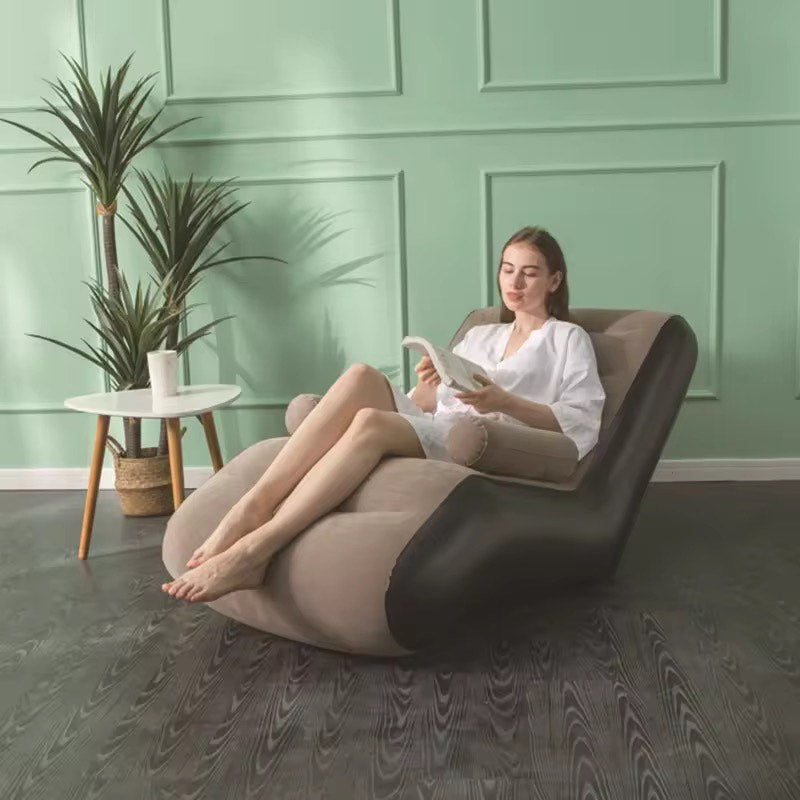High Qyality S-Shaped PVC Inflatable Sofa Bed Modern Adjustable Foldable Reclining Surface-Flocking For Comfort Living Room