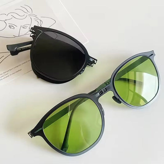 New Polarized Metal Folding Unisex Sunglasses For Driving Day and Night Photochromic Lens