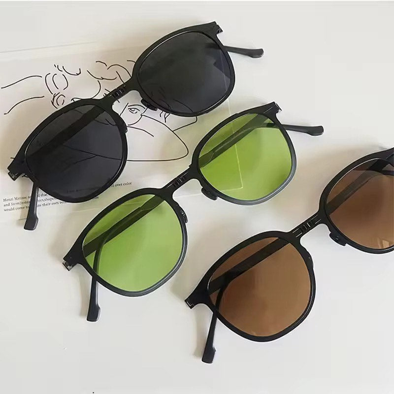 New Polarized Metal Folding Unisex Sunglasses For Driving Day and Night Photochromic Lens