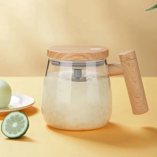 Auto Self-Stirring Coffee Mug with High-Speed Glass Lid Multifunctional Electric Mixer