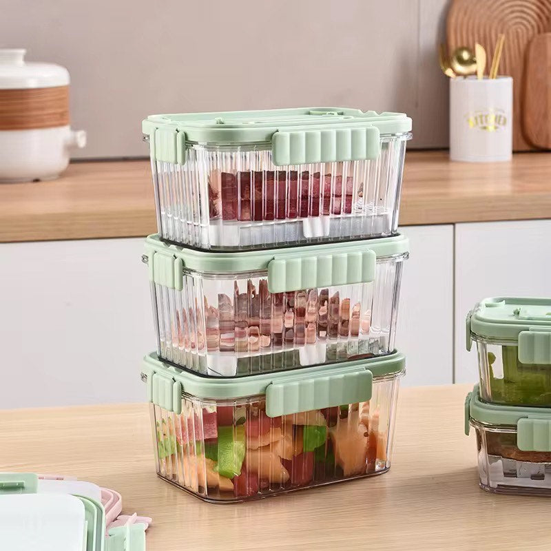 Ultimate 1500ML Portable Fresh-Keeping Box with Ice Maker – Outdoor-Ready, Food-Grade Fruit & Snack Storage Solution