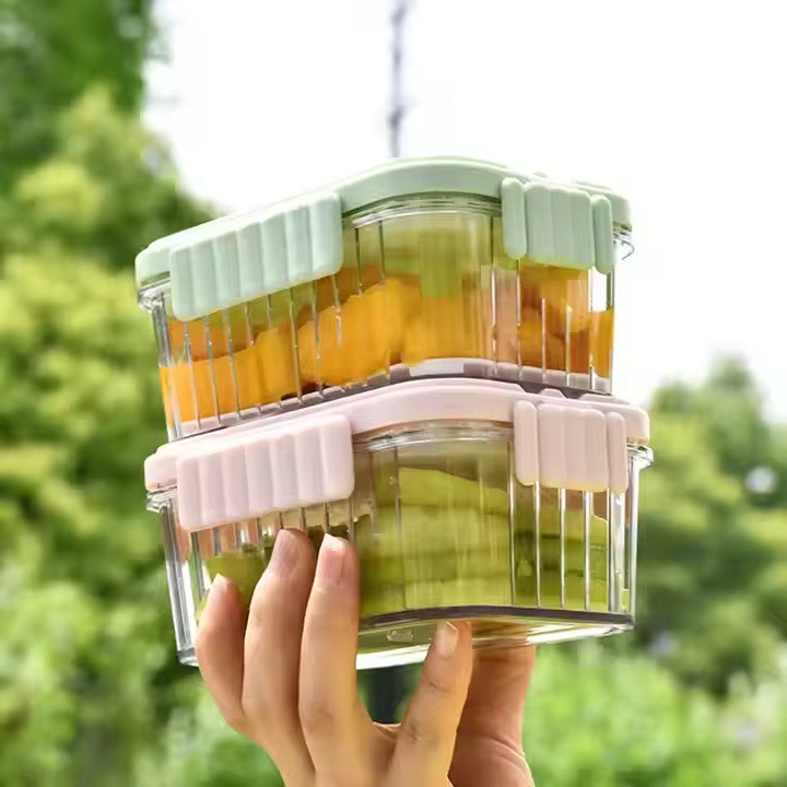 Ultimate 1500ML Portable Fresh-Keeping Box with Ice Maker – Outdoor-Ready, Food-Grade Fruit & Snack Storage Solution