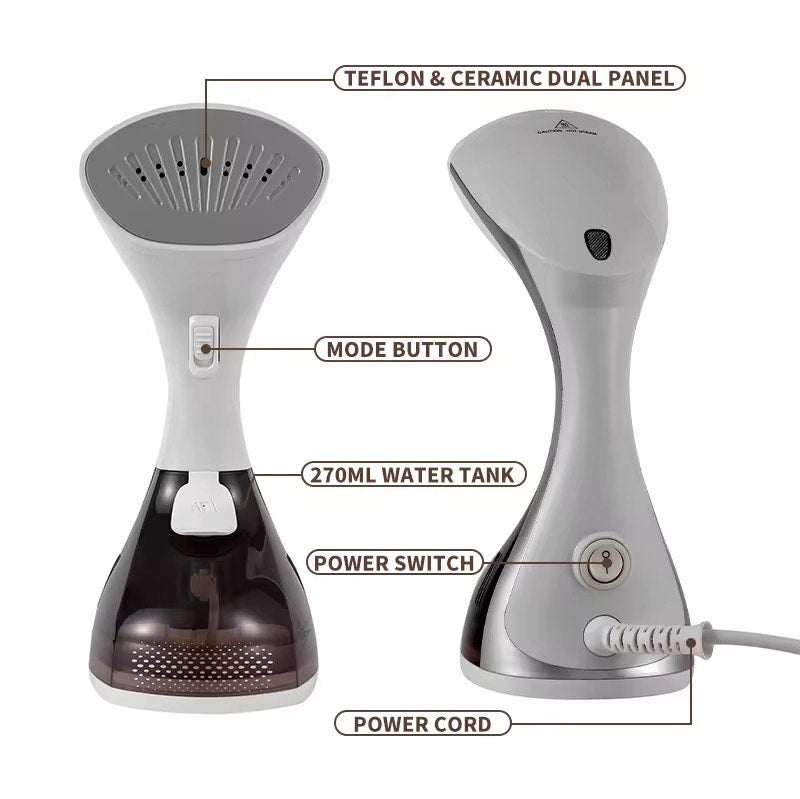 PowerSteam™ 260ML Handheld Garment Steamer – Fast-Heat, Wrinkle-Free Fabric Care for Home & Travel