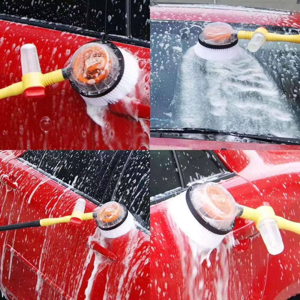 AutoWhirl 360™ – The Fully Automatic, Non-Damaging Car Washing Mop with Soft Bristles, Long Handle, 360° Rotating Head & Built-In Soap Dispenser for Effortless, Scratch-Free Vehicle Cleaning
