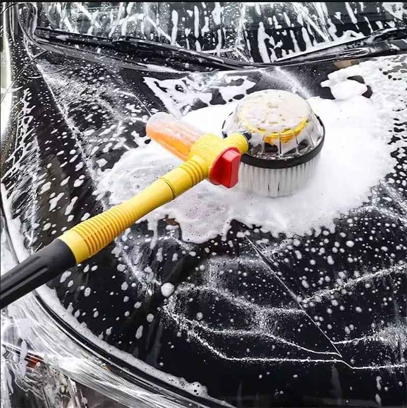 AutoWhirl 360™ – The Fully Automatic, Non-Damaging Car Washing Mop with Soft Bristles, Long Handle, 360° Rotating Head & Built-In Soap Dispenser for Effortless, Scratch-Free Vehicle Cleaning