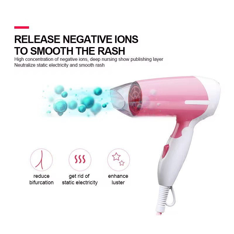 High Quality Lightweight Portable Electric Foldable Styling Dryer Cold Hot Wind with 1600W For Indoor and Outdoor Use
