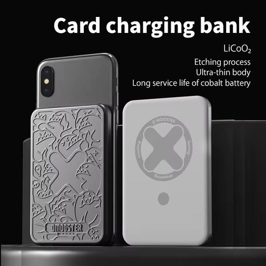 DMOOSTER D50 Ultra-Thin Wireless Magnetic Suction Powerbank 5000mAh Fast Charging Type -C Polimer Lithium-ion Battery Powerbank