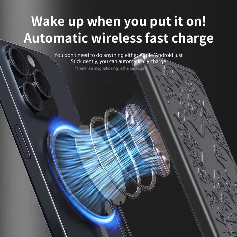 DMOOSTER D50 Ultra-Thin Wireless Magnetic Suction Powerbank 5000mAh Fast Charging Type -C Polimer Lithium-ion Battery Powerbank