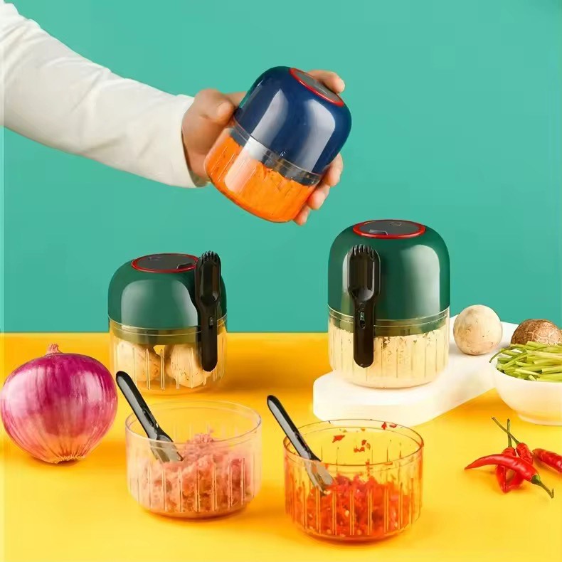 300ml USB Mini Electric Meat & Food Chopper – Multifunctional Stainless Steel & Plastic Grinder for Home Cooking