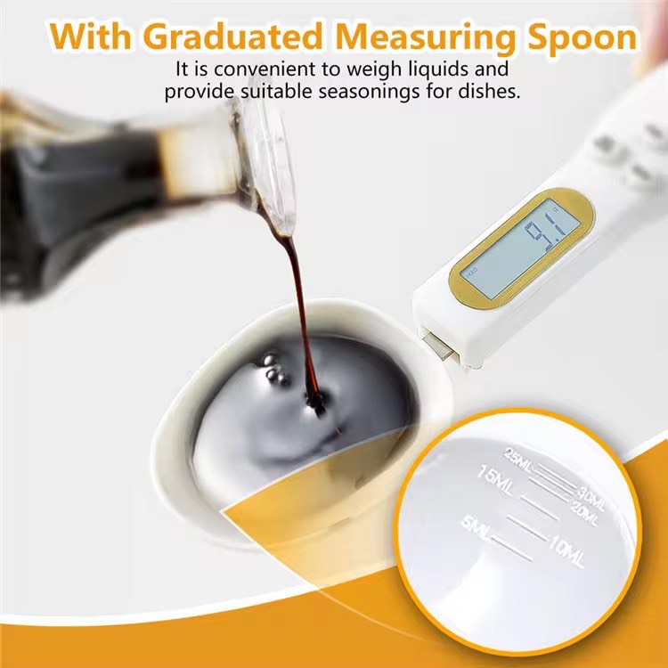 📏 Accuracy Digital Spoon Scale – Electronic Measuring Spoon for Milk Powder, Yeast, Salt, Spices & Baking Ingredients | LCD Display, Tare Function, Detachable Head | Precision Kitchen Tool for Cooking & Diet Tracking