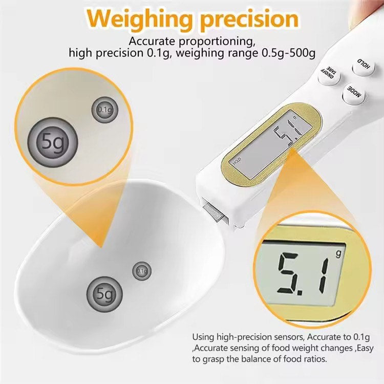 📏 Accuracy Digital Spoon Scale – Electronic Measuring Spoon for Milk Powder, Yeast, Salt, Spices & Baking Ingredients | LCD Display, Tare Function, Detachable Head | Precision Kitchen Tool for Cooking & Diet Tracking