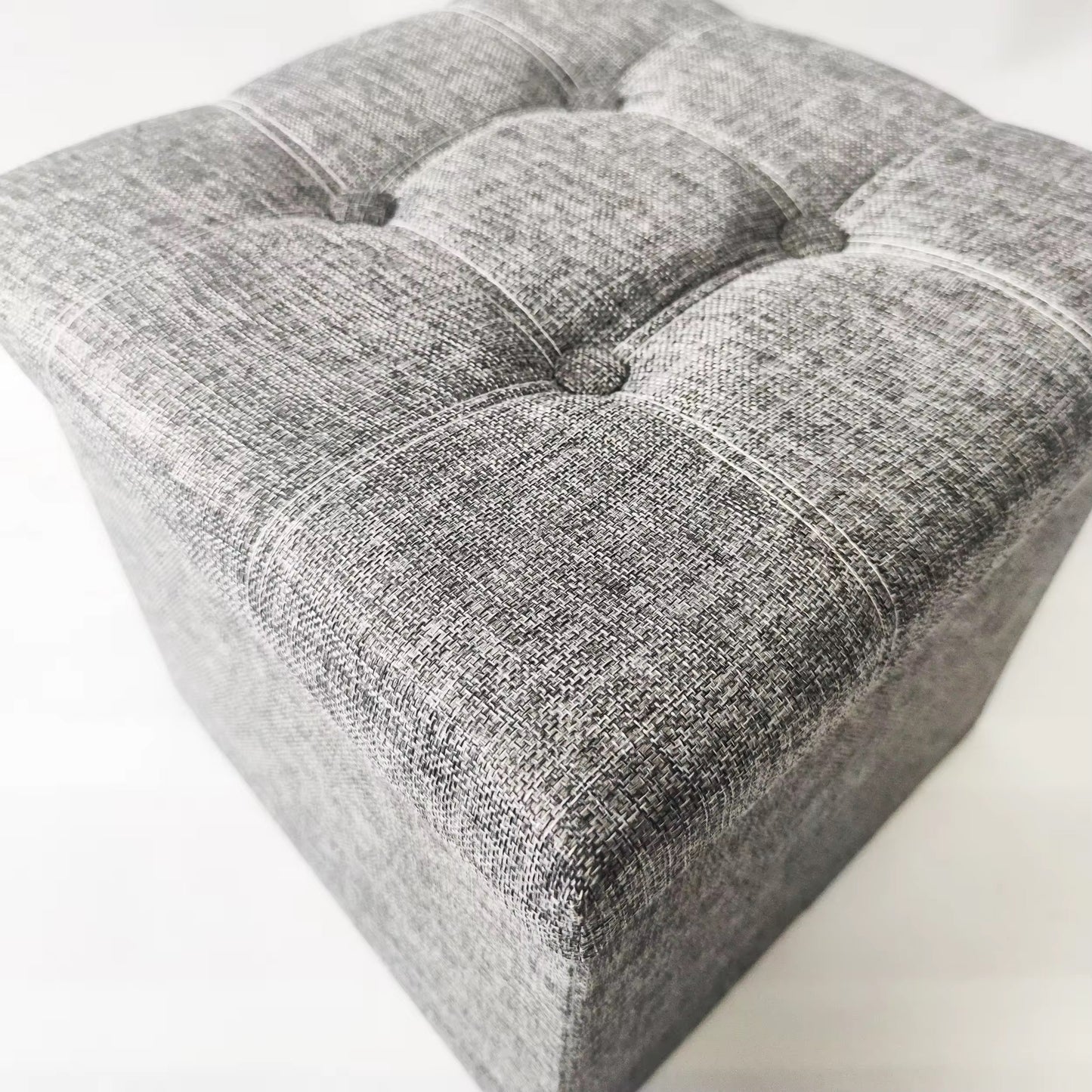 Modern Style Fabric Wooden Folding Storage Stool and Square Ottoman For Bedroom Durable Home Decor Versatile Organization Solution For Bedroom in Hotels Living Rooms and Apartments