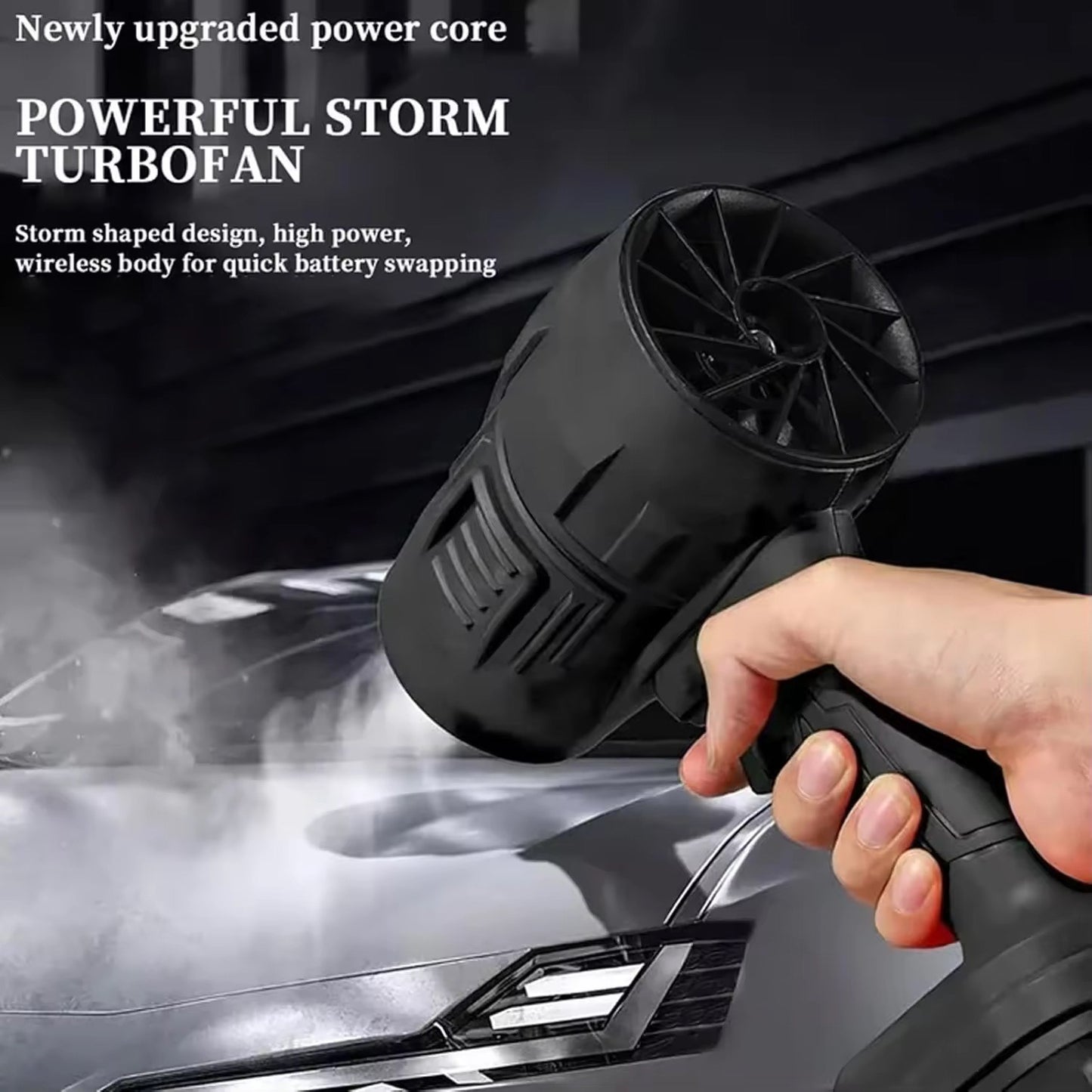 High-Power Mini Cordless Electric Rechargeable 48V Lithium Battery Industrial Blower Ducted Turbine For Violent Car Wash water and Dust Blowing Leaf Blower