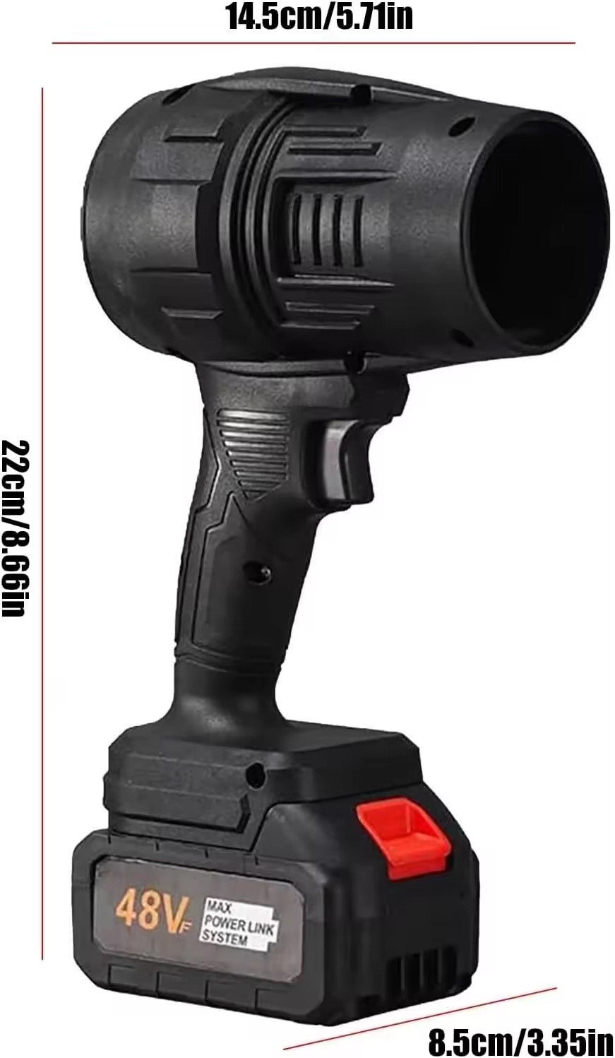 High-Power Mini Cordless Electric Rechargeable 48V Lithium Battery Industrial Blower Ducted Turbine For Violent Car Wash water and Dust Blowing Leaf Blower