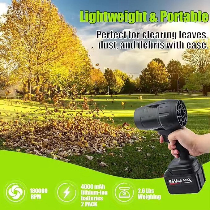 High-Power Mini Cordless Electric Rechargeable 48V Lithium Battery Industrial Blower Ducted Turbine For Violent Car Wash water and Dust Blowing Leaf Blower