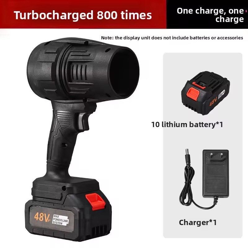 High-Power Mini Cordless Electric Rechargeable 48V Lithium Battery Industrial Blower Ducted Turbine For Violent Car Wash water and Dust Blowing Leaf Blower
